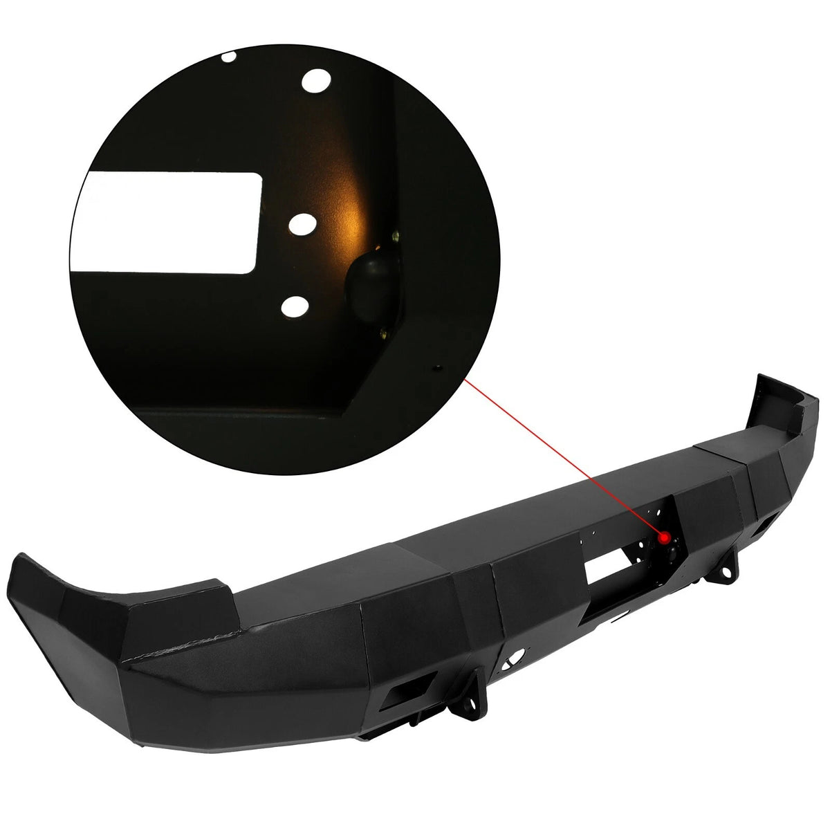 3X Black Steel Rear Winch Bumper for Dodge Ram 1500/2500/3500/4500/5500 (2002–2009) - CON-A000000325, Replace for 44100B