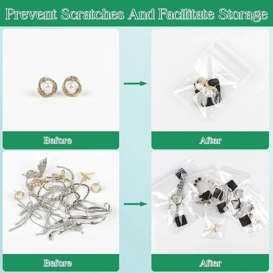 240 PCS Anti Tarnish Strips for Jewelry Protection with Organizer Bag