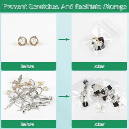 240 PCS Anti Tarnish Strips for Jewelry Protection with Organizer Bag