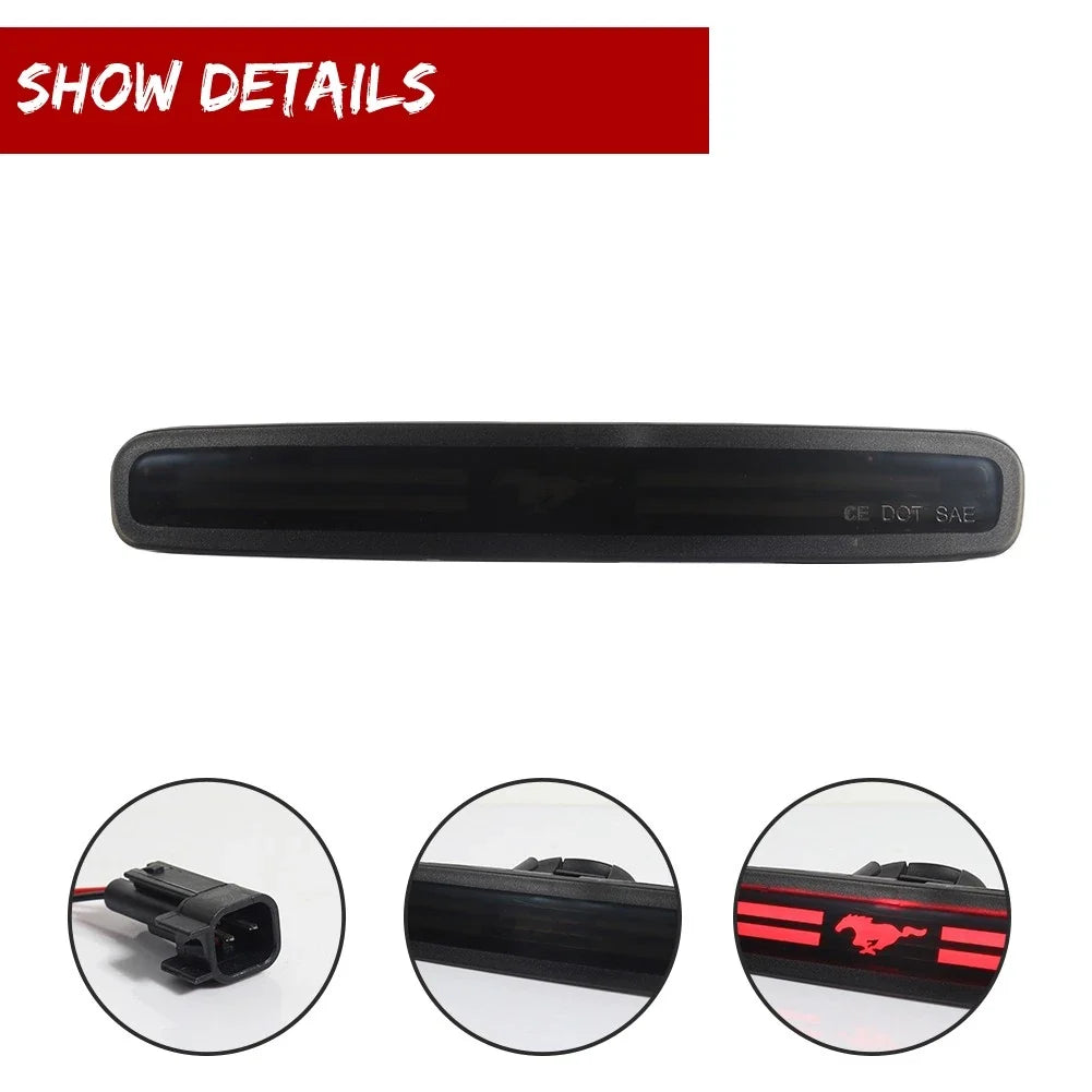 3X Smoke Red LED Third Brake & Rear Side Marker Lamps for Ford Mustang (2005–2009)