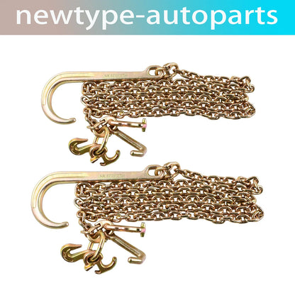 2X 5/16''x10' Transport Tow Chain for G70 (J Hook, Long Shank, Grab Hook)