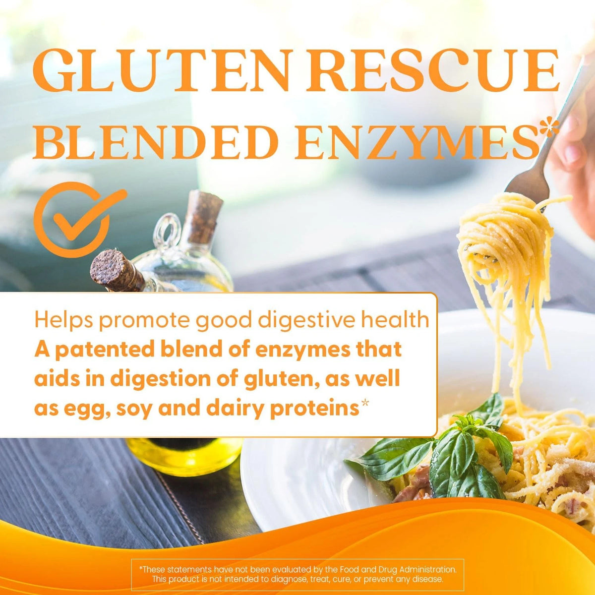 Digestive Enzyme Supplement for Gluten Rescue (60 Count)