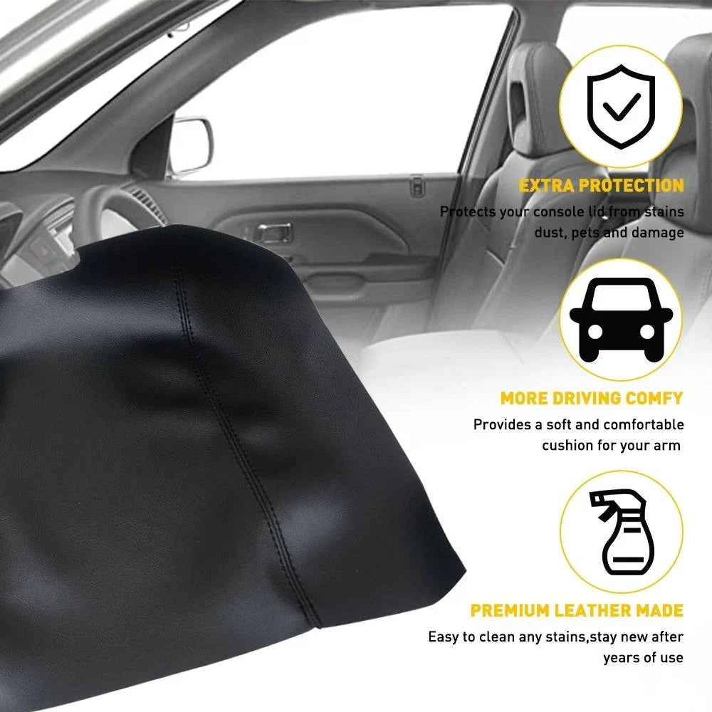 Center Console Lid Leather Armrest Cover for Ford F150 (2015–2019)
