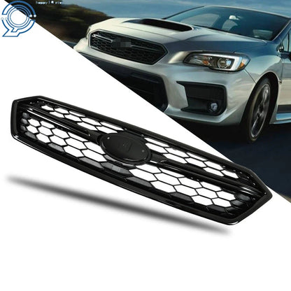 Front Bumper Center Grille Honeycomb Black for Subaru WRX & WRX STI (2018–2021)