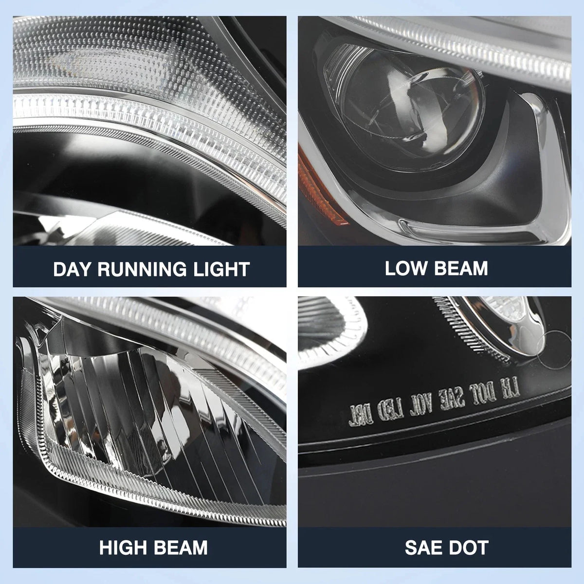 Full LED Headlight Set for Mercedes Benz GLC X253 (2016–2019) Left+Right Pair