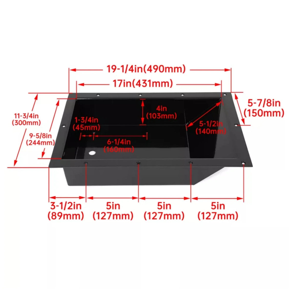 Recessed Trolling Motor Foot Pedal Pan for Minn Kota (100RTMP)