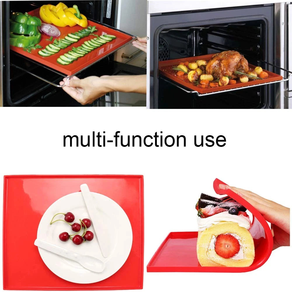 Flexible Silicone Baking Mat for Swiss Roll Cake (12 x 10.5 inches)