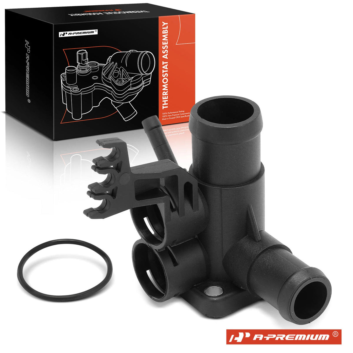 Engine Coolant Thermostat Housing for VW Golf Jetta (037121132E, 037121133E, 037121133F, CH9971)