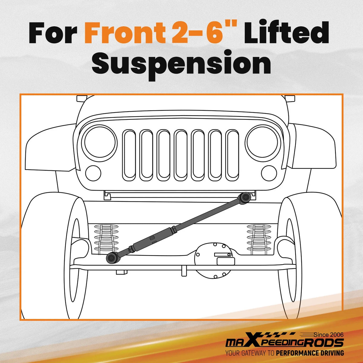 2"-6" Lift Adjustable Trackbar for Ford F250 F350 (1999–2004)