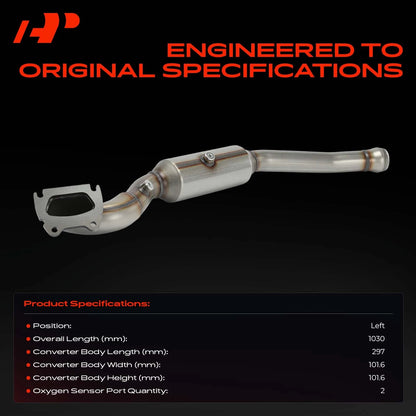 Left Catalytic Converter for Dodge Durango, Jeep Grand Cherokee (2011–2012) 20484, 644224