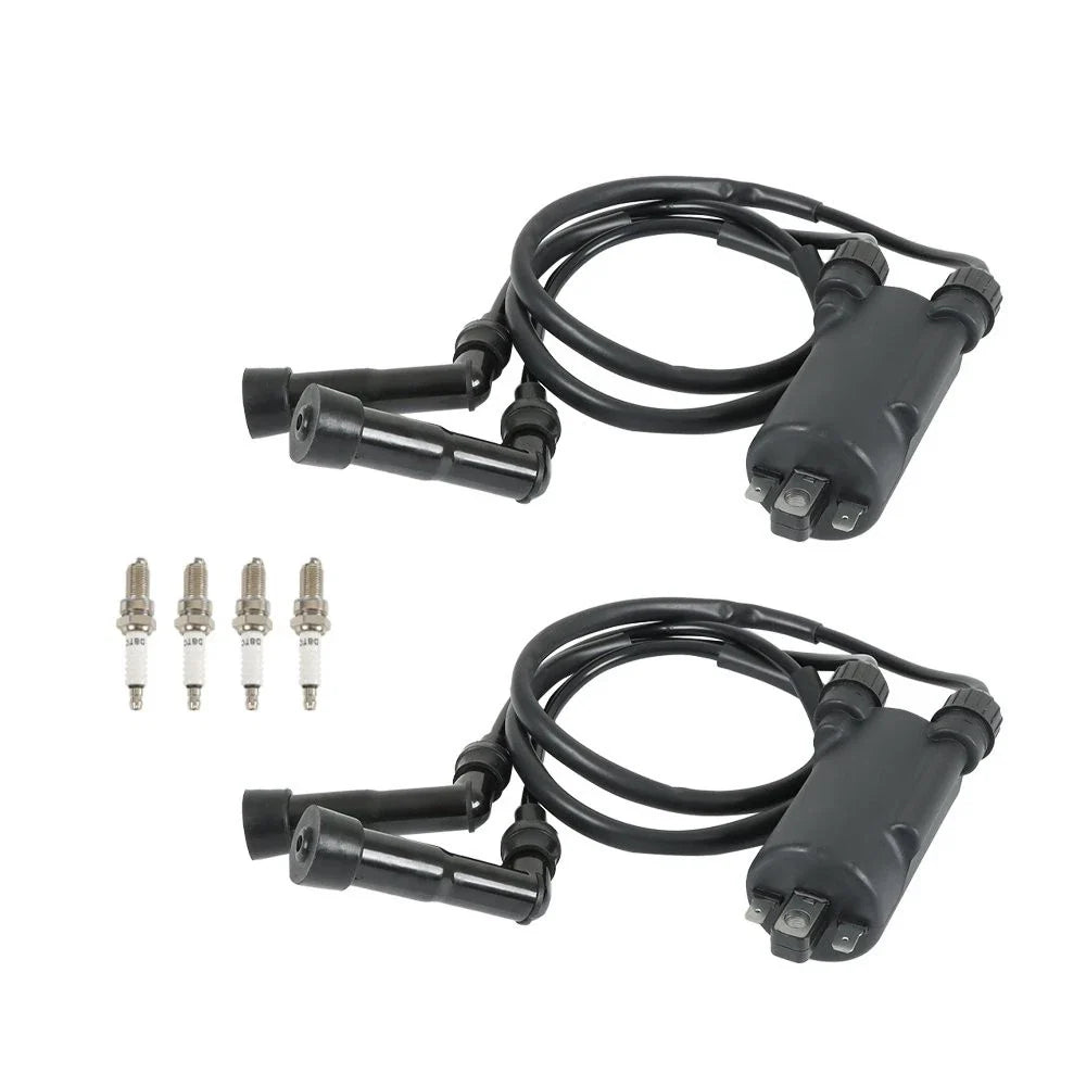 2X Ignition Coil Pack & Spark Plug Cap for Honda Goldwing 1200 GL1200 (1984–1987)