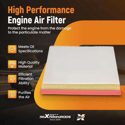 Engine Air Filter for Cadillac SRX 3.6L (2012–2016) CA10867 PA-593 A46145