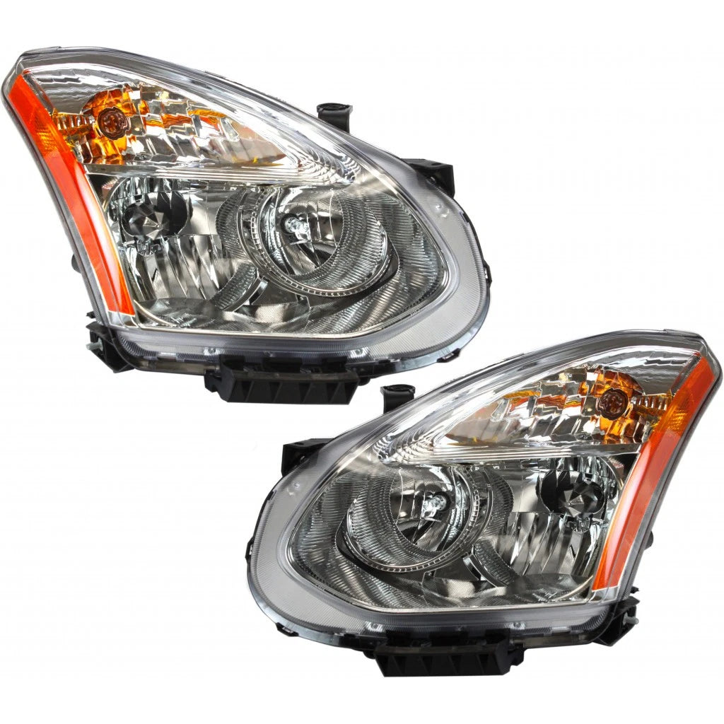 Headlight Assembly Pair for Nissan Rogue (2013) PLX-M0-20-12528-90-1-CL360A1, NI2502217, NI2503217