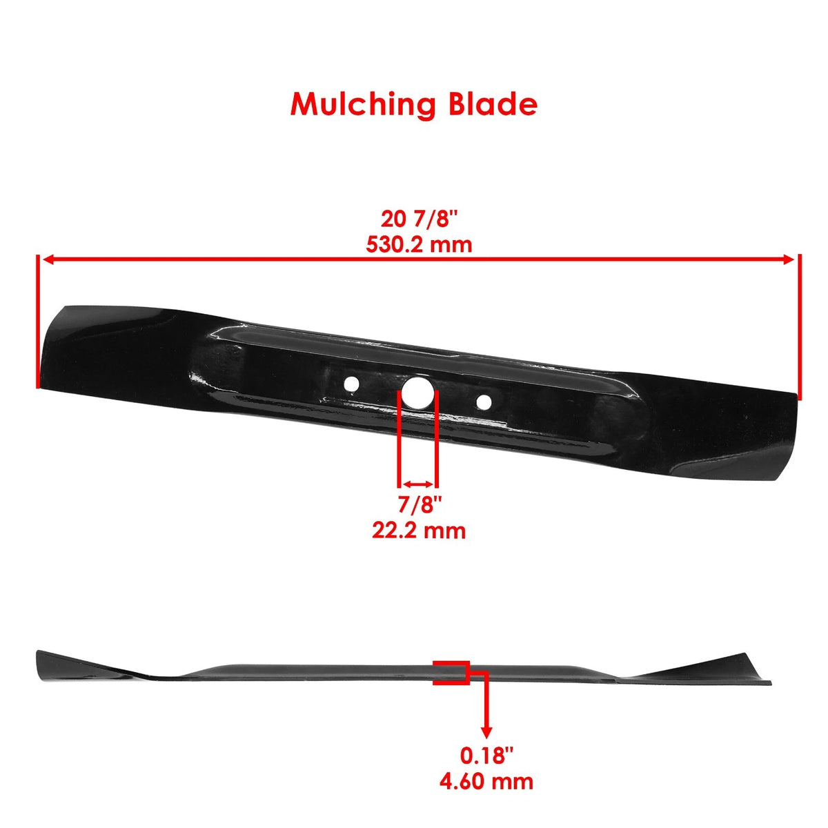 Set of 2 Mulching Blades for John Deere MB118 - LAR (21")