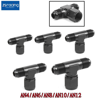 3-Way Tee Fitting Adapter AN4 AN6 AN8 AN10 AN12 for Universal Applications