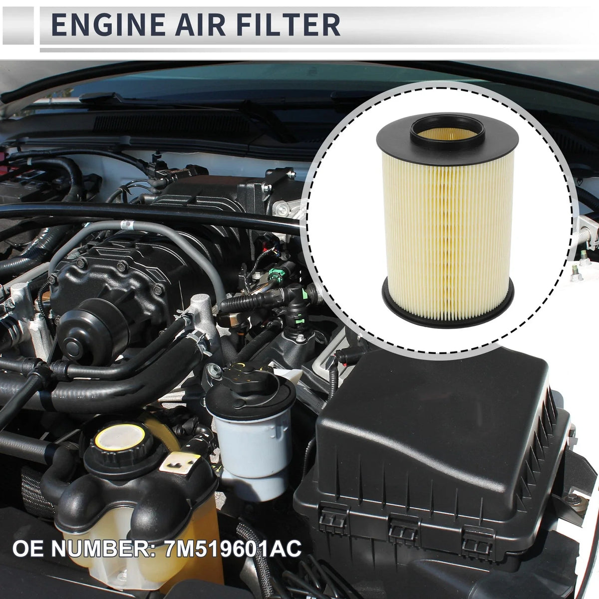 Engine Air Filter No.7M519601AC for Ford Escape (2013–2019) L4 2.0L