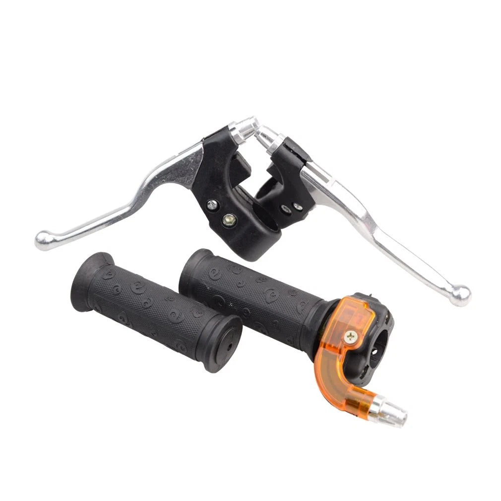 22mm Twist Throttle Grips Brake Levers Set for Mini Bike (47cc 49cc)
