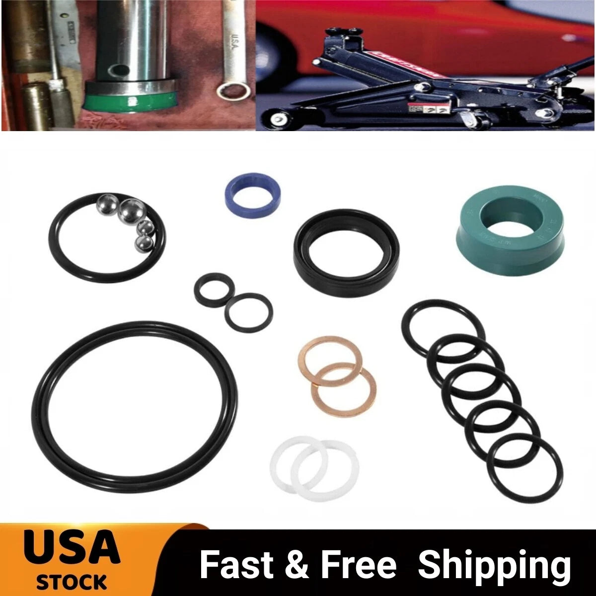 21PCS Hydraulic Seal Rebuild Kit for Sears Craftsman Floor Jack (2 Ton) 328.12160