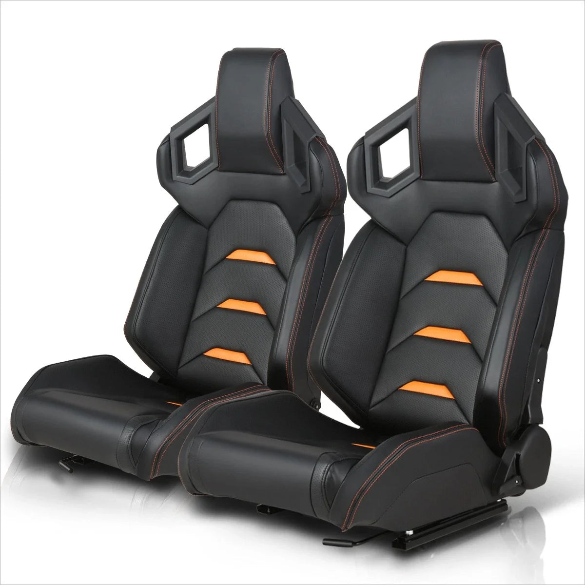 2Pcs Reclinable Racing Seats for Universal Fit (Carbon Fiber Pattern)