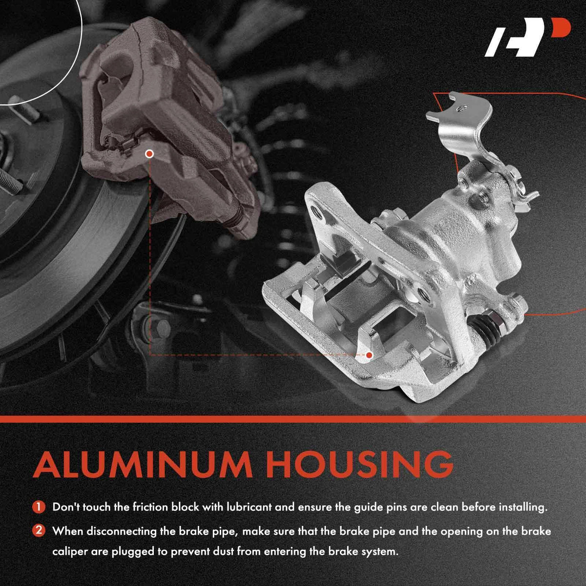 A-Premium Rear Left Disc Brake Caliper w/Bracket for Audi A8 Quattro (2000–2003) 4D0615423E, 19-B2716