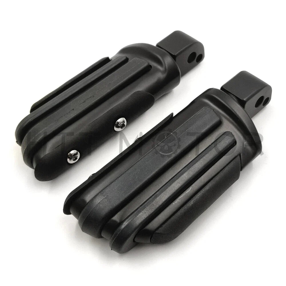 Black Rubber Pilot Footpeg for Harley Davidson Softail Fat Boy FLFB (2018–2023)