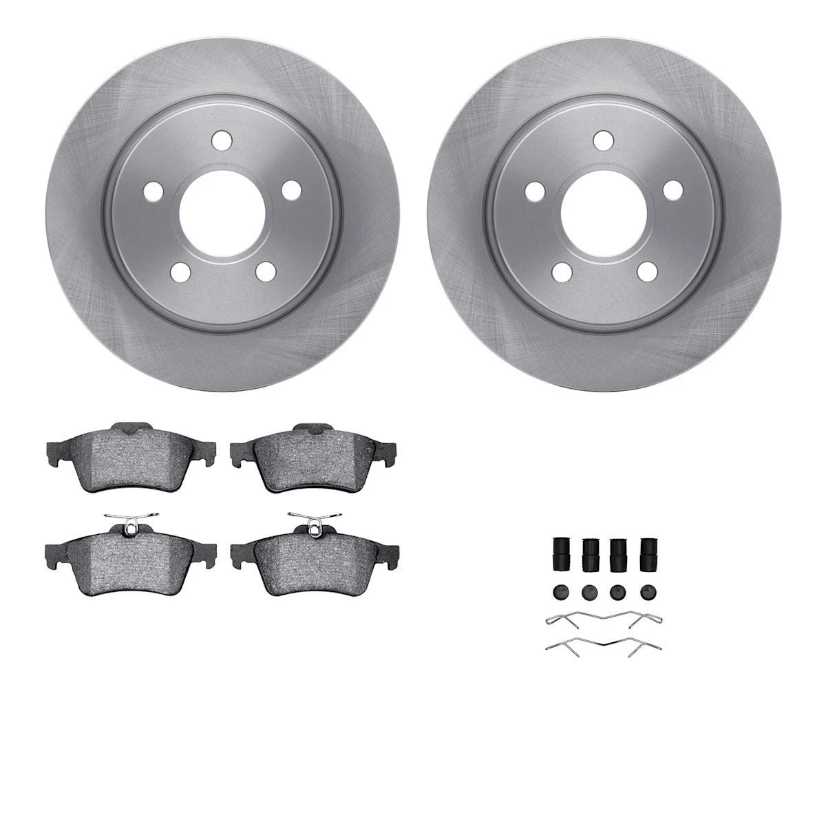2X Brake Disc and Pad Kits Rear for Ford Focus (2012–2018) WFWH1-54179