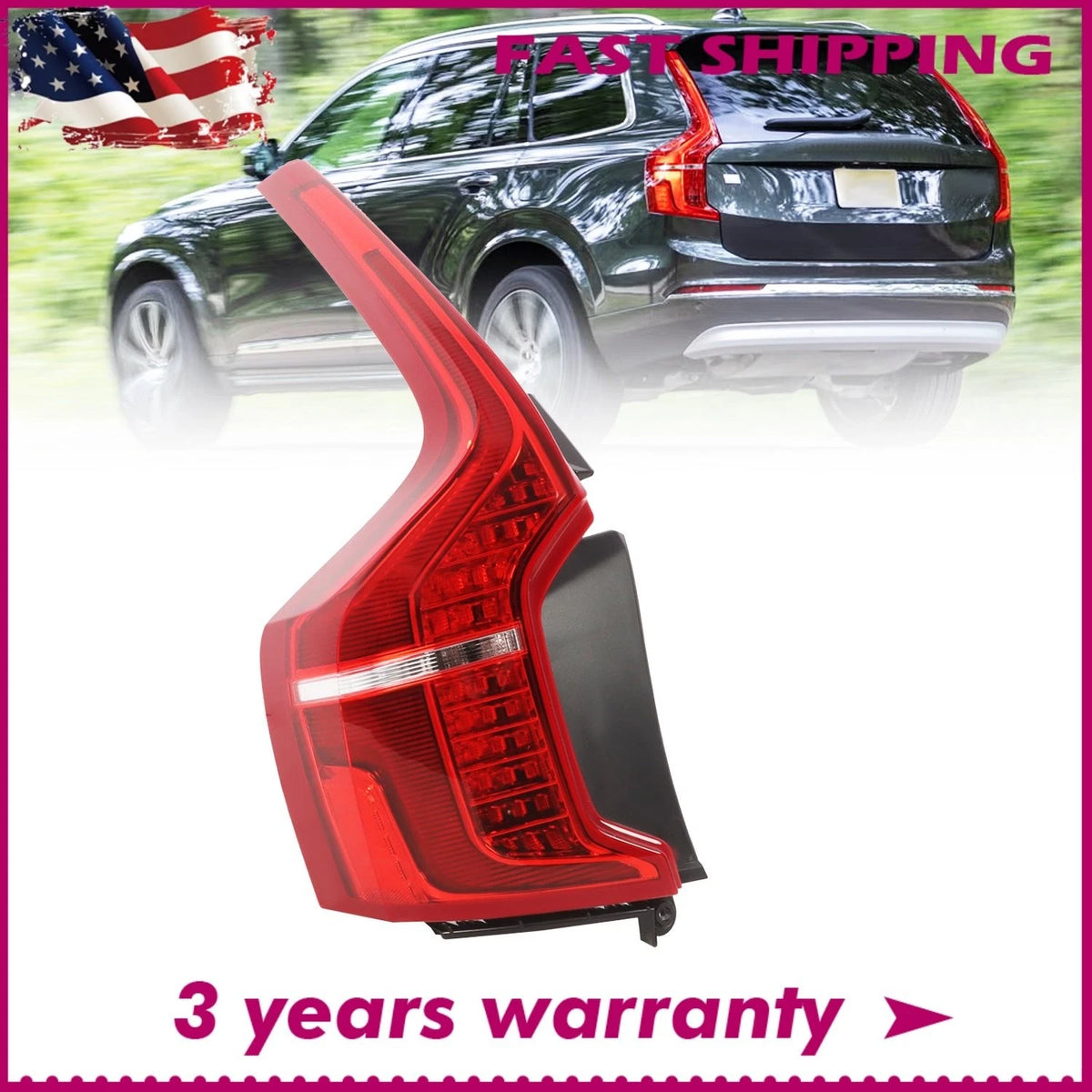 LED Tail Light for Volvo XC90 (2016–2024) 31655919 Left Driver Side
