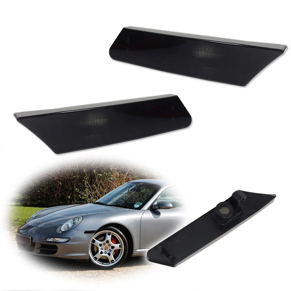 Smoke Front Fender Side Marker Light for Porsche 911 997, 987 Cayman, Boxster