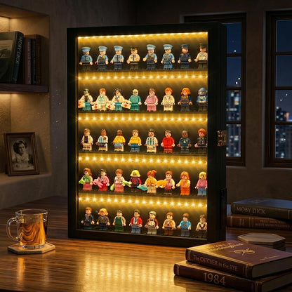 16x11 LED Lit Minifigure Display Case Cabinet - Glass Showcase