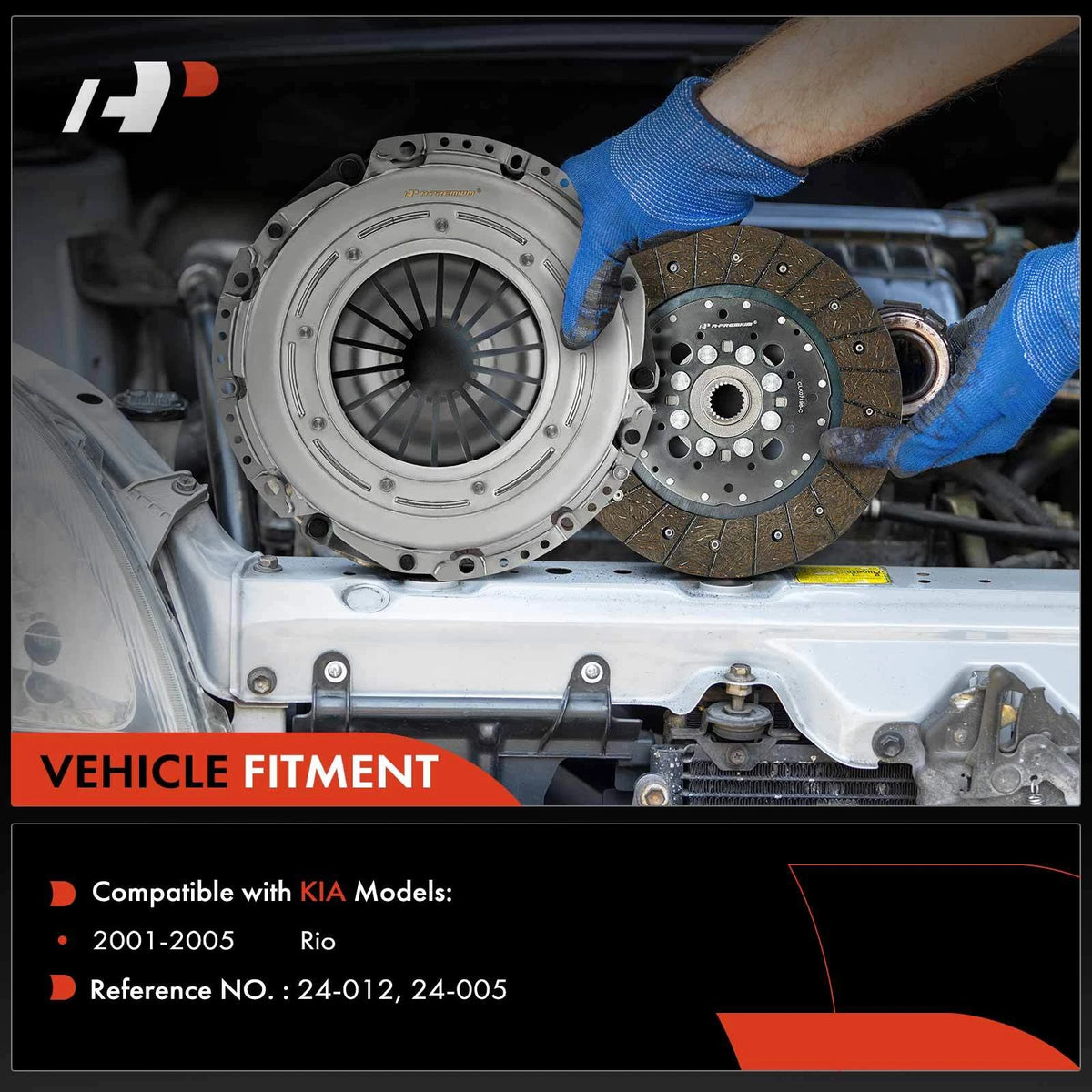 Clutch Kit for Kia Rio 1.5L 1.6L (2011–2017) 24-005, 24-012