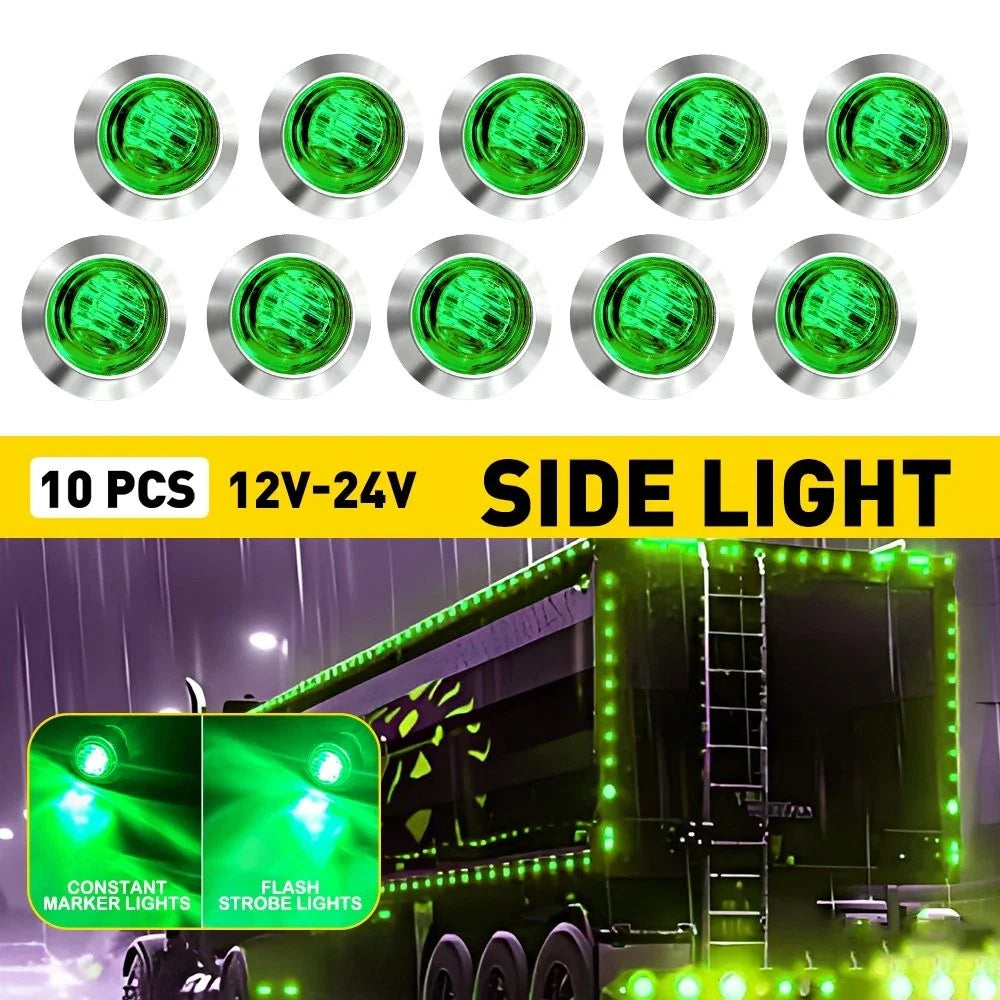 10X Stainless Steel Rings for Van EXV (12V, LED Green Lights, Dual Mode)