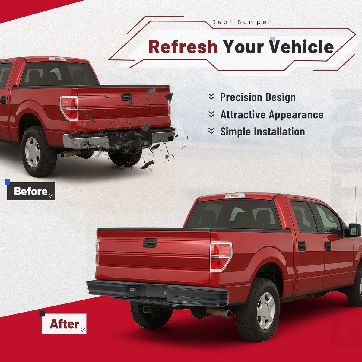Diamondstep Rear Bumper Step for Ford F150 F250 (Universal)