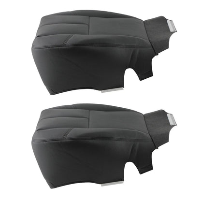 Bottom Leather Seat Cover Pair for GMC Yukon XL (2007–2012) Black