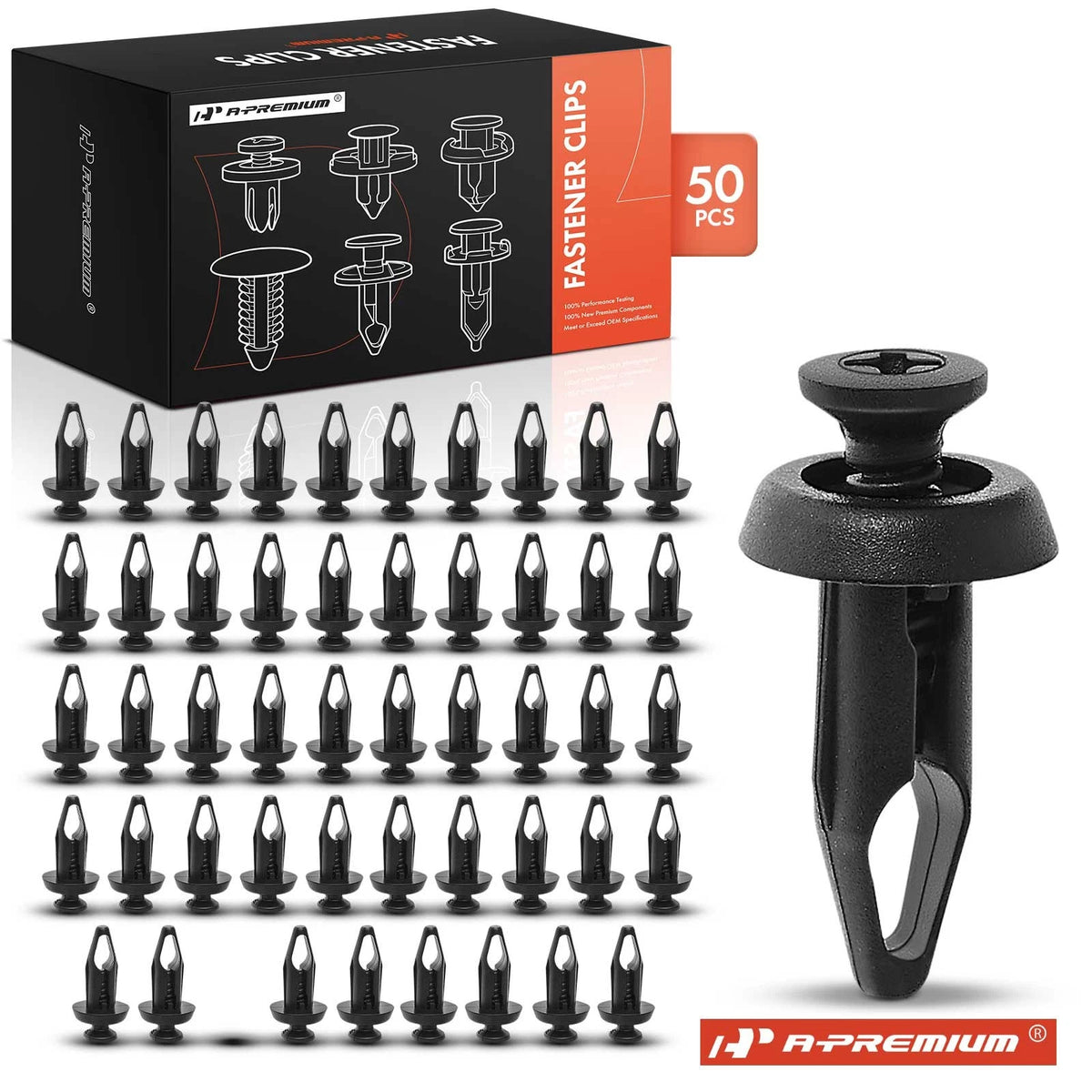 Set of 50 Fender & Rocker Panel Retainer Clips for GM (22657634, 19787)