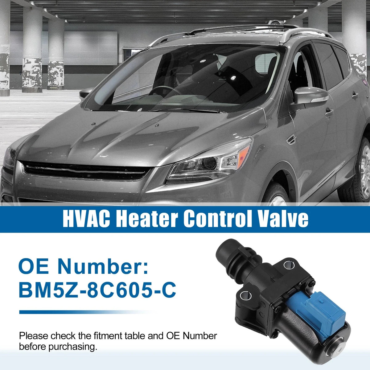Radiator Water Valve for Ford Escape (2013) BM5Z8C605C Plastic Metal