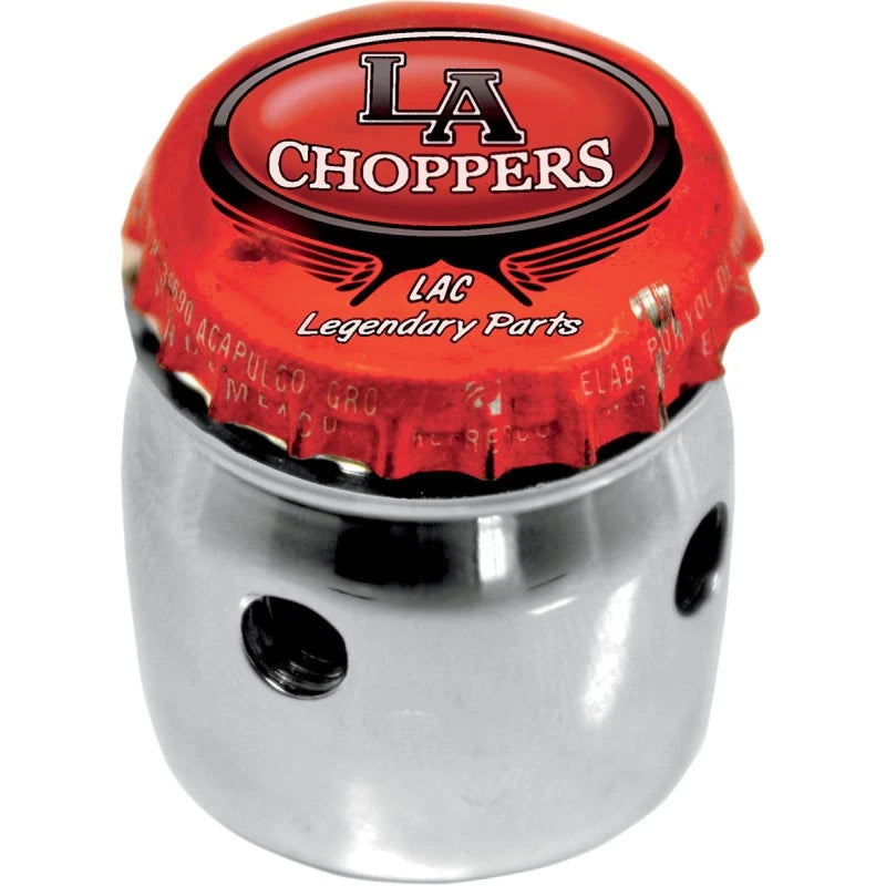 Chrome Bottle Cap Choke Cable Knob for LA Choppers (LA-7608-01)