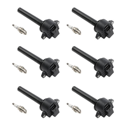 Set of 6 Ignition Coils UF252 + Iridium Spark Plugs for Honda Passport (2000–2002)