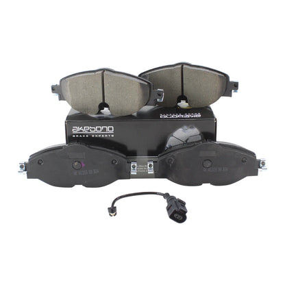 Set of 4 Akebono Euro Ultra Premium Front Ceramic Brake Pads for Audi Volkswagen
