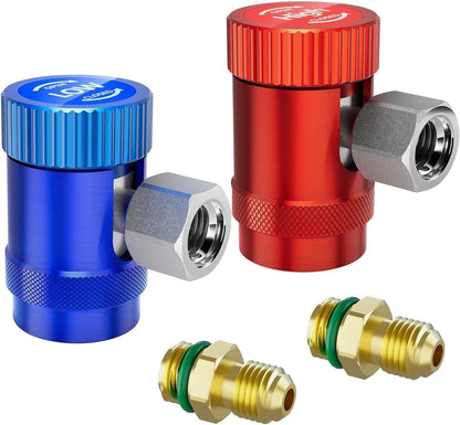 Set of 2 R1234yf Quick Couplers for AC Refrigerant Manifold Gauge Adapters