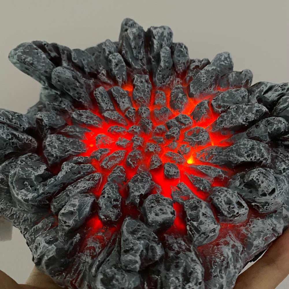 8cm/14cm LED Light Anime Model Magma Crack Figure Battle Scene Base