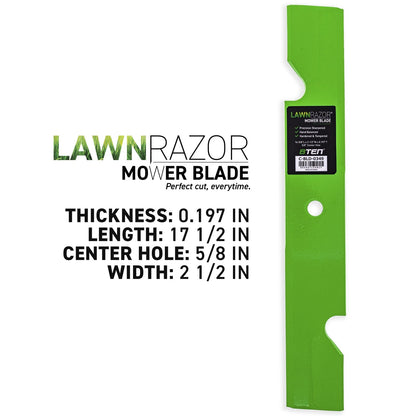 2X Notched High Lift LawnRAZOR Blades for Cub Cadet G1432 MTD (00021871)