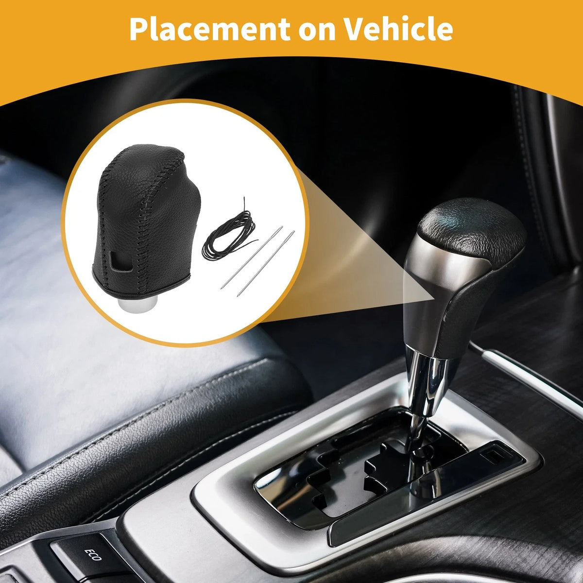 1 Pc Gear Shift Knob Cover for Nissan Altima (2019–2024) Pebbled Black