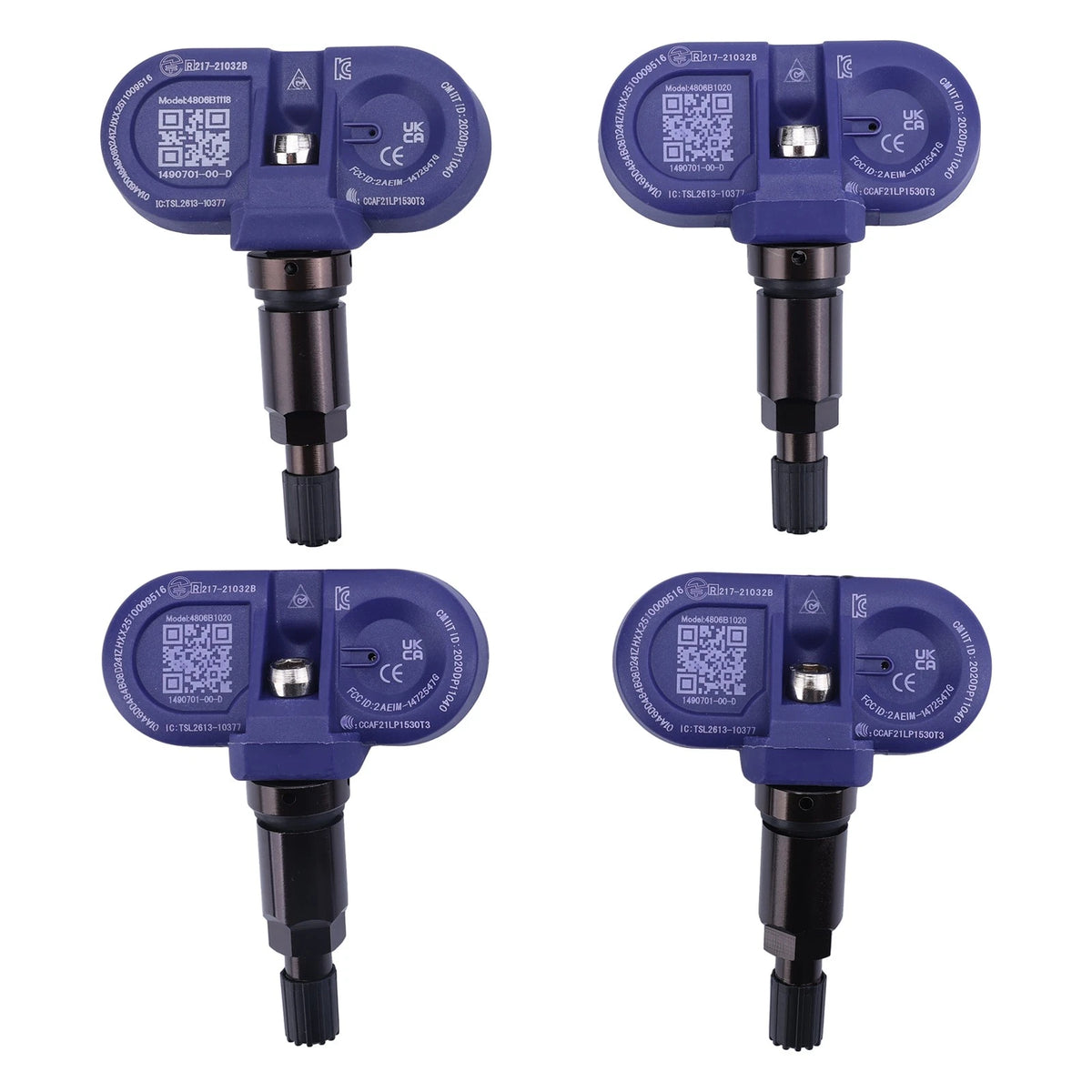 Set of 4 TPMS Sensors for Tesla Model 3/Y (2012) 1490701-00-D