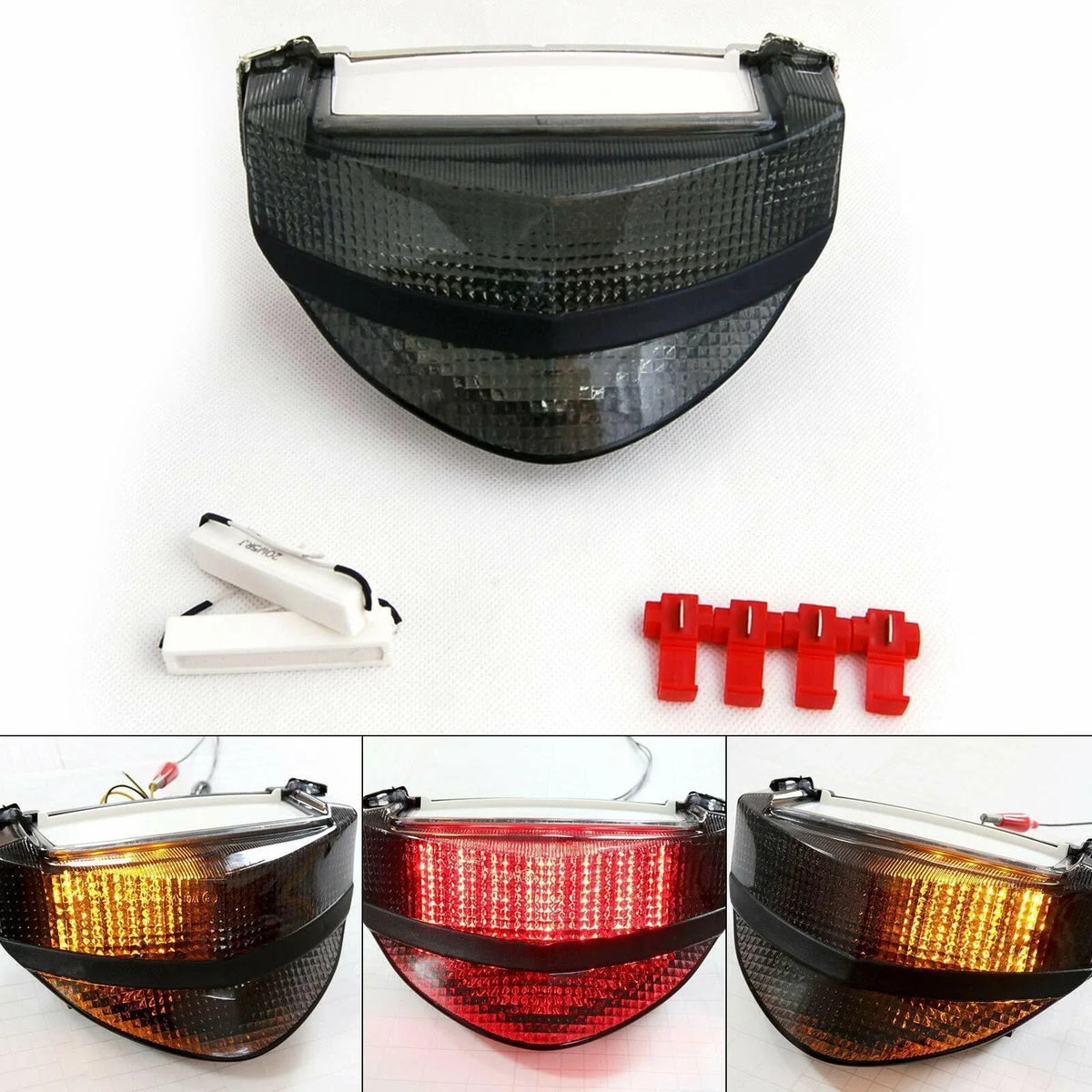 Smoke LED Taillight + Turn Signals for Honda CBR929RR (2000–2001)