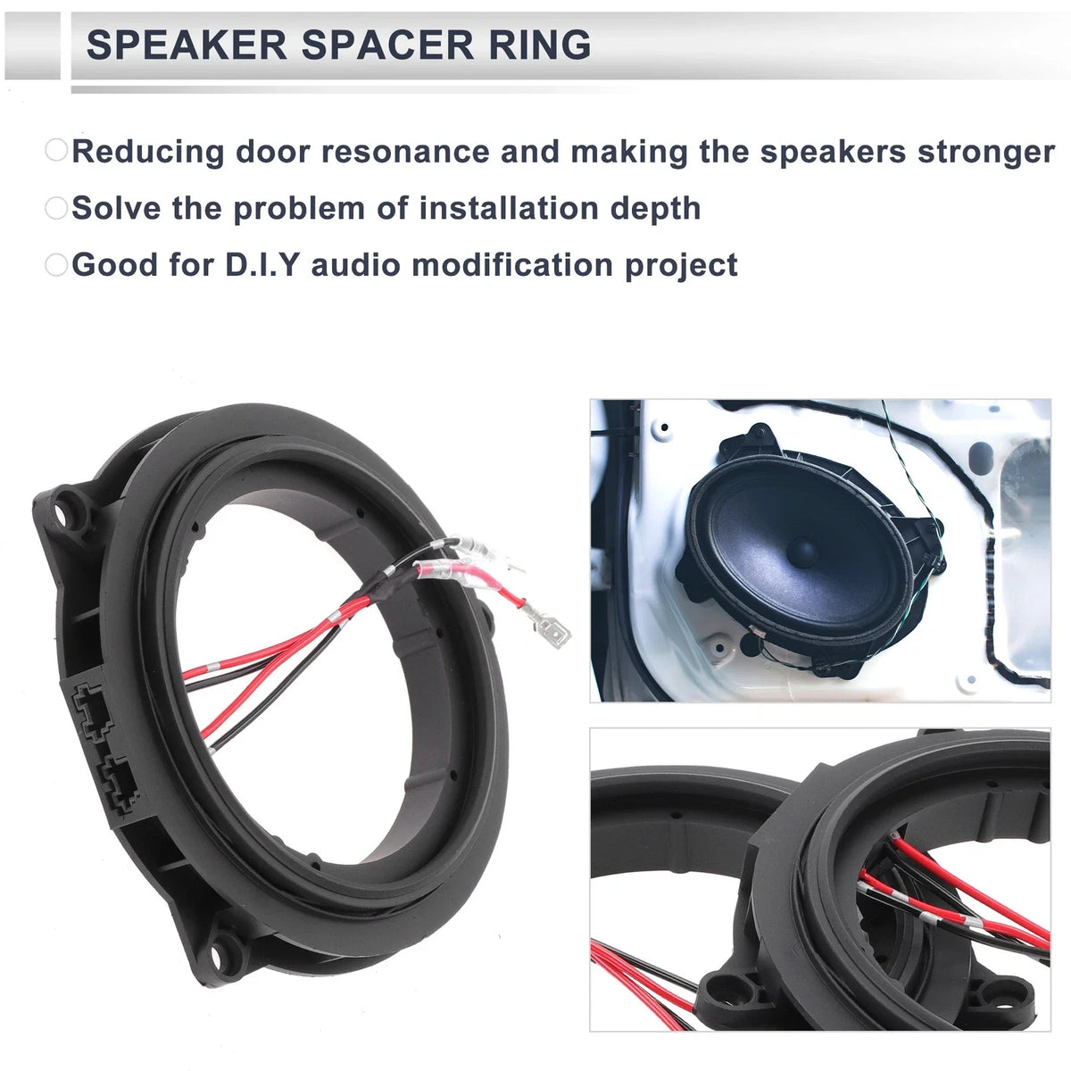 Set of 2 Speaker Spacer Rings for BMW (3 Series, 3.5")
