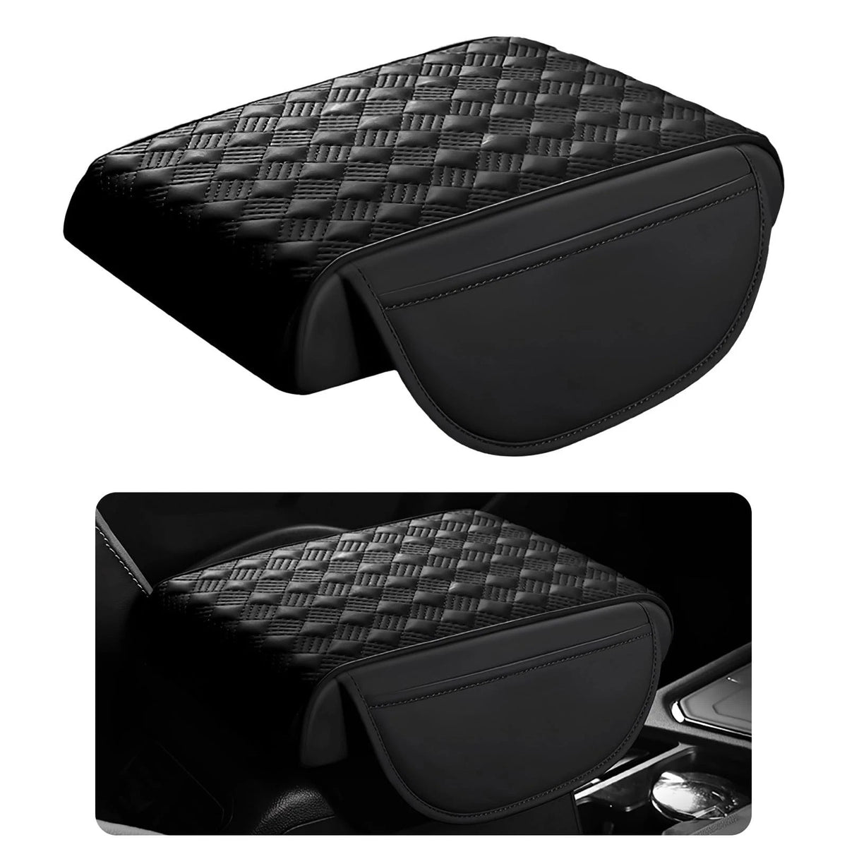 Car Armrest Cushion for - Leather Memory Foam Pad