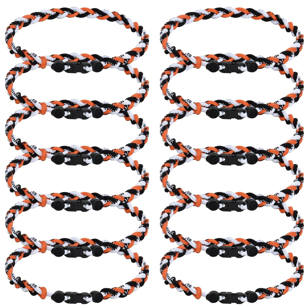 12 Pack Baseball Necklaces for Boys - 18 Inches, Orange, Black, White