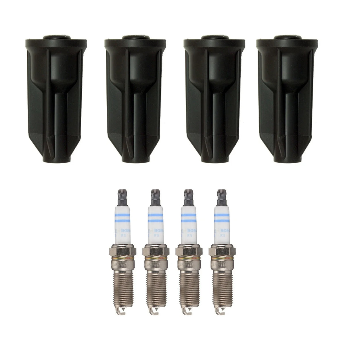 Set of 4 Double Iridium Spark Plugs & NGK Coil Boots for Canyon i-280 (2004–2012)
