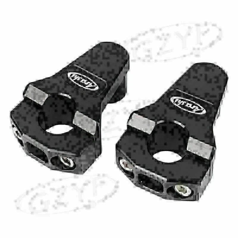 2X 7/8" CNC Handlebar Mount Clamp Riser for Honda Yamaha Suzuki Kawasaki BMW