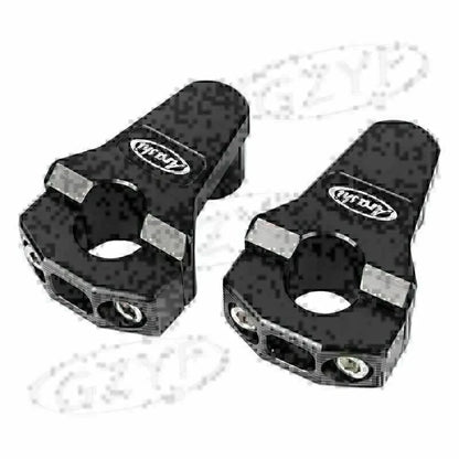 2X 7/8" CNC Handlebar Mount Clamp Riser for Honda Yamaha Suzuki Kawasaki BMW